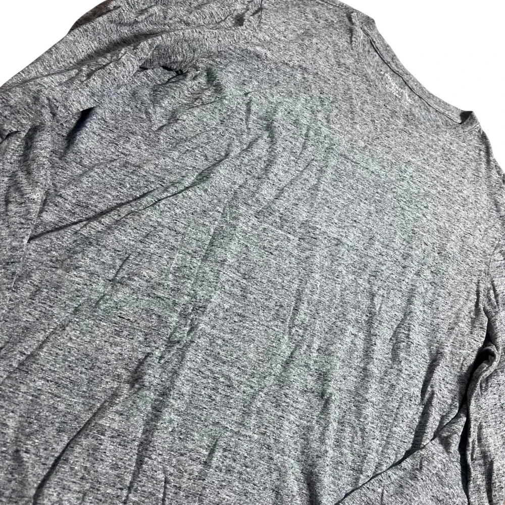 Banana Republic Mens Vintage Long Sleeve Tee Heathered Gray Large